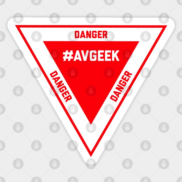 Aviation DANGER Triangle #AVGEEK Sticker by Vidision Avgeek